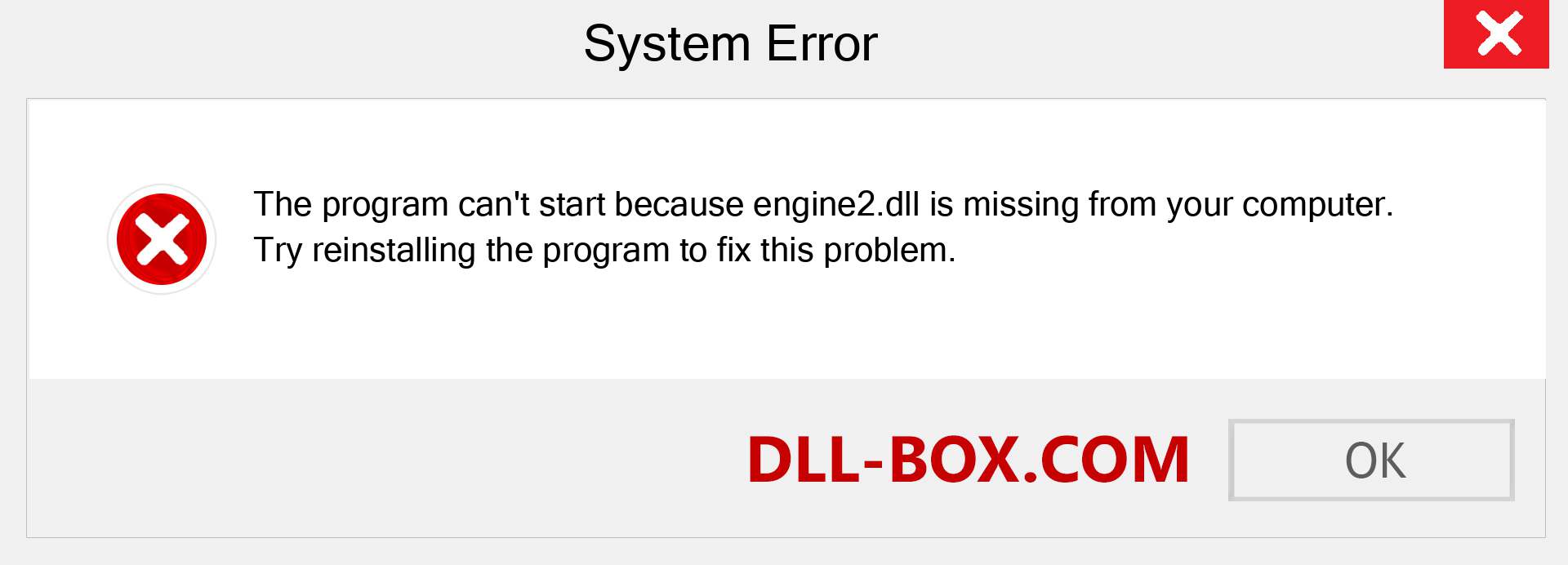  engine2.dll file is missing?. Download for Windows 7, 8, 10 - Fix  engine2 dll Missing Error on Windows, photos, images
